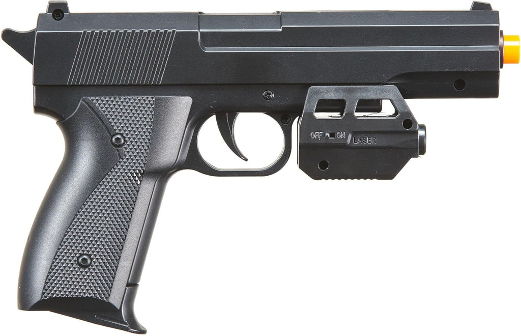 VP99 Airsoft Pistol - Spring Powered with Laser & Light | Sleek Black Design