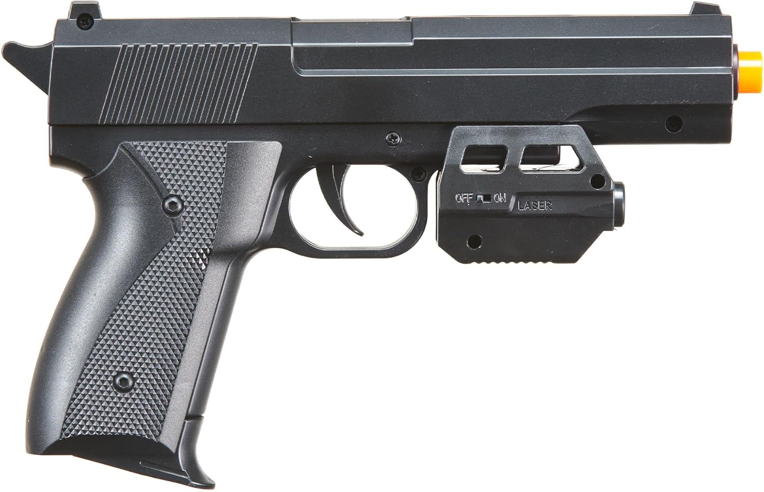 VP99 Airsoft Pistol - Spring Powered with Laser & Light | Sleek Black Design