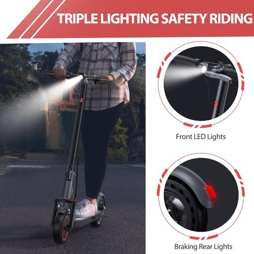 MAXSHOT Electric Scooter - High-Speed 350W/500W Motor | 21-28 Miles Range, Dual Suspension, Folding Design