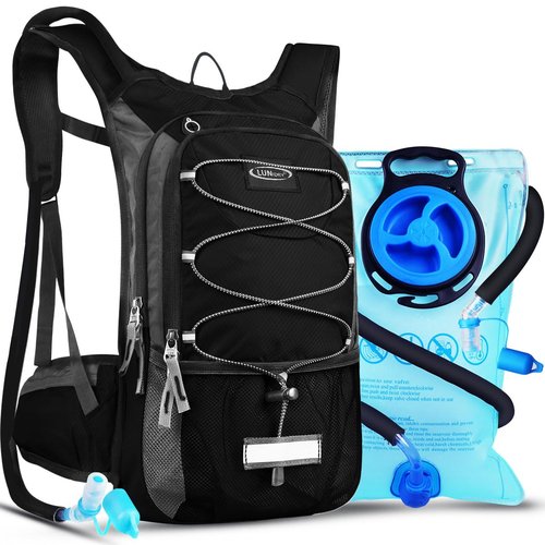 Lunidry Insulated Hydration Pack Backpack with 3L BPA Free Leak-Proof Water Bladder, Keep Liquids Cool for Up to 5 Hours, Daypack for Hiking, Running, Cycling, Hunting, Climbing