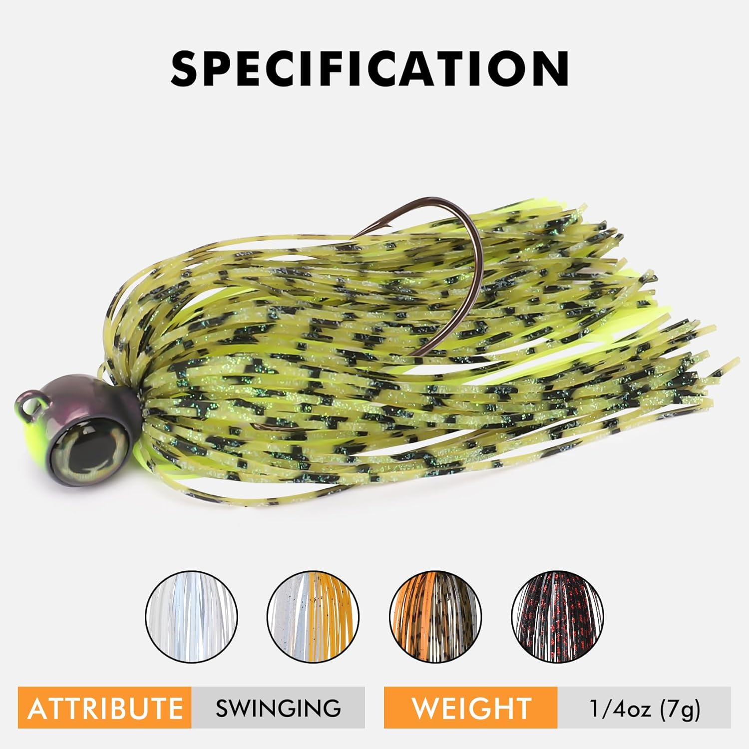 Truscend Jigs Fishing Lures - Ultra Smooth Teflon Hook & Titanium Weed Guard | Perfect for Crappie, Bass, Trout
