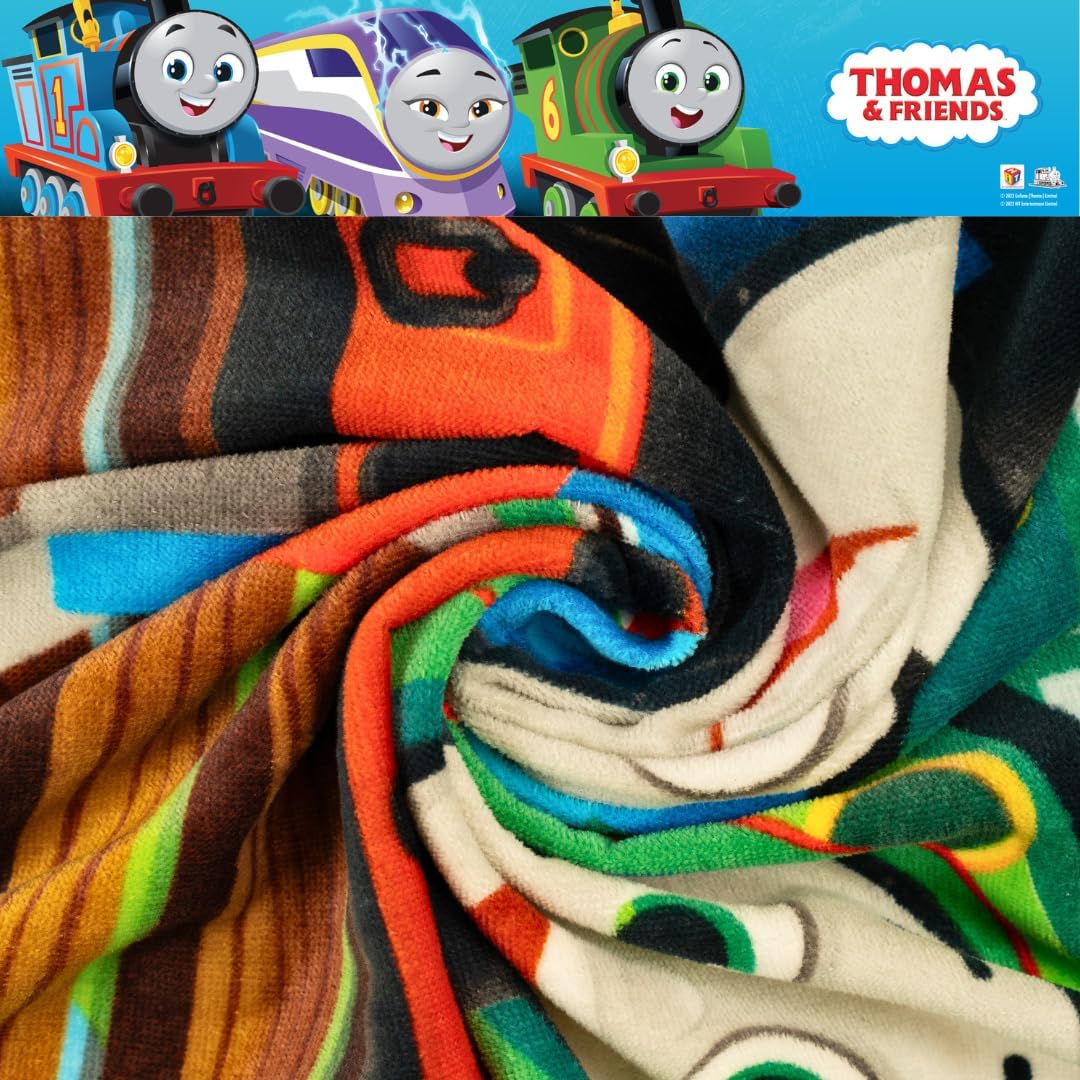 Thomas & Friends Super Soft Cotton Bath Towel - Ideal for Kids | 58 in x 28 in