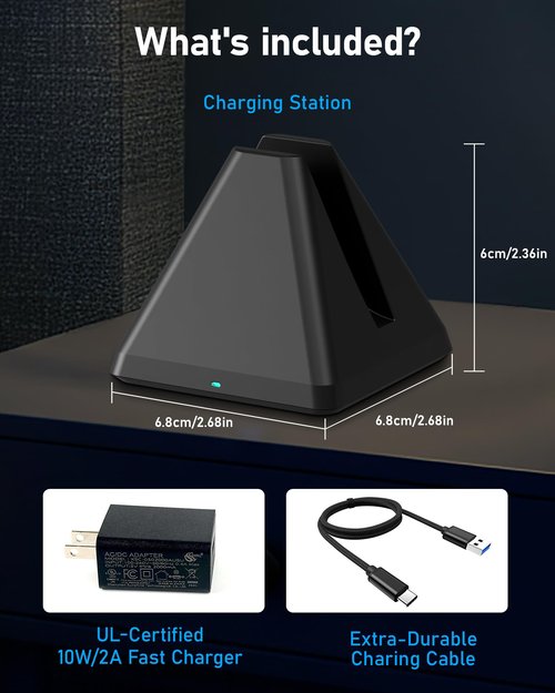 Charging Station Compatible with Ray-Ban（Gen 1 & Gen 2）& Oakley Meta Smart Glasses – Safe & Stable Charger with Proprietary Handshake Protocol, Accessories for Wayfarer, Headliner, Skyler, HSTN