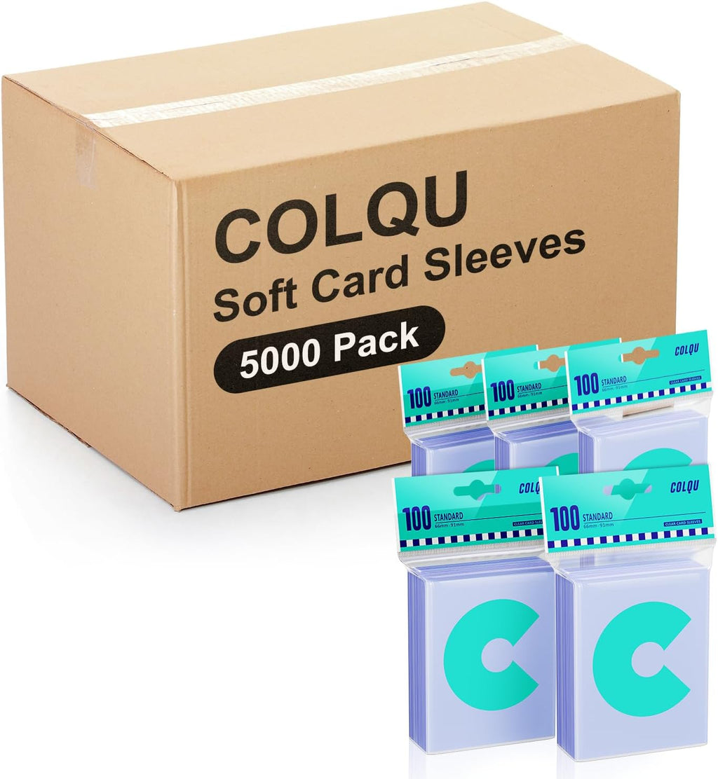 Skiennix 5000ct Clear Card Sleeves - Soft Plastic Protectors for Trading Cards | Fits MTG Standard Cards