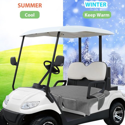 AEROiVi Golf Cart Seat Covers, with 4 Pockets & Non-Slip Bottom, Universal Golf Cart Seat Towel Blanket Fits for EZGO, Yamaha, Club Car and More 2 Person Seat Golf Carts