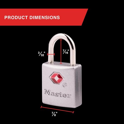 Master Lock Brass TSA Approved Luggage Locks - Keyed Padlocks for Suitcases & Backpacks | 4 Pack