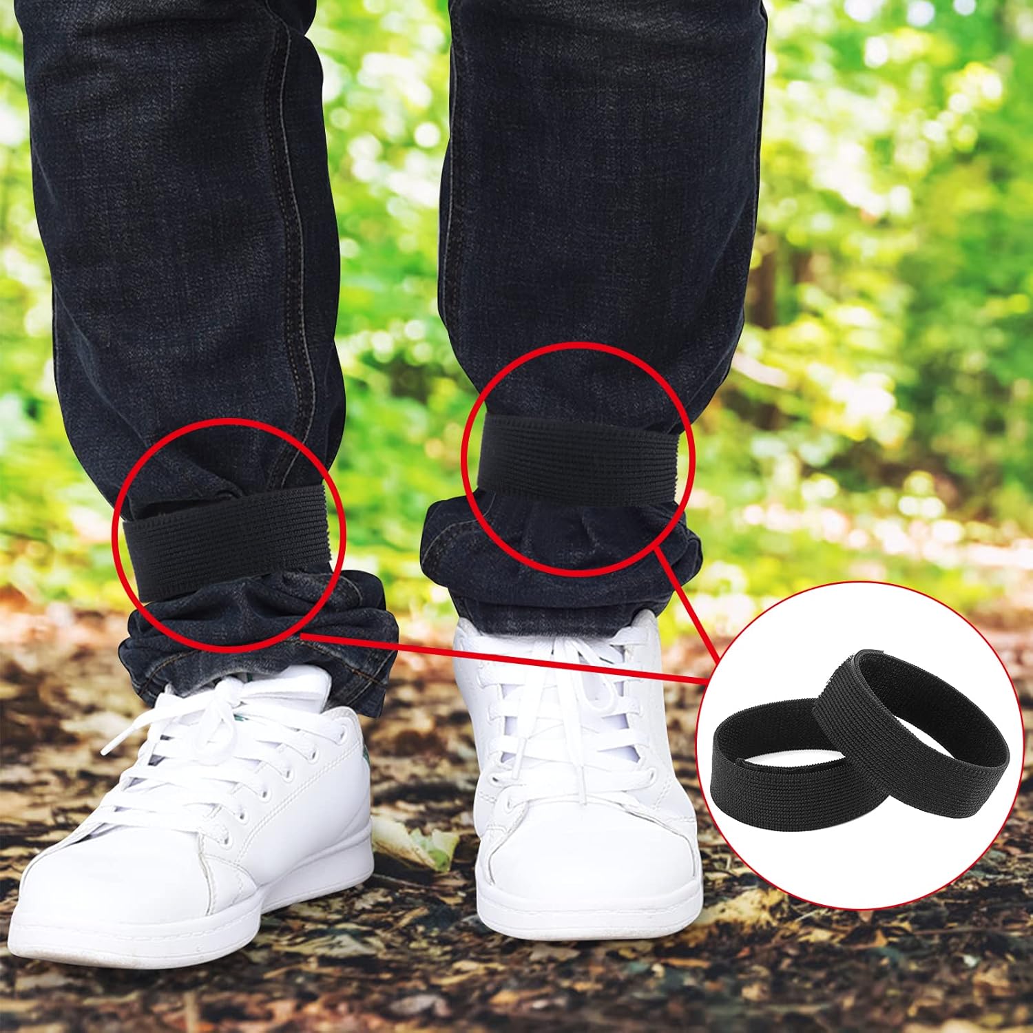 Sibba Boot Blousers - Elastic Ankle Strap Boot Straps for Hunting, Gardening & Hiking | Adjustable Fit