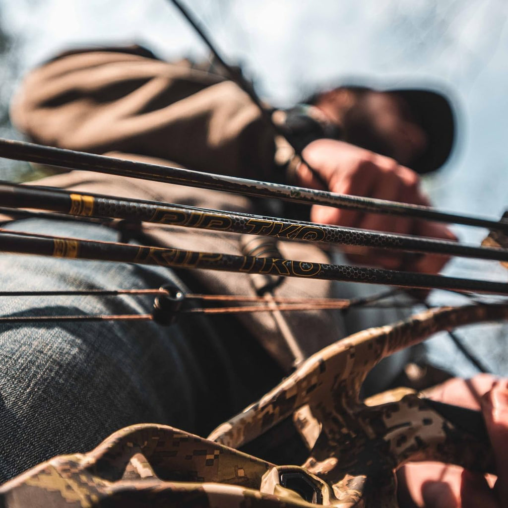 Victory Archery RIP TKO 0.204" Small Diameter Hunting Arrow (Spine: 300, 6 Pack Fletched, Straightness ± 0.001 - Elite - Yellow)