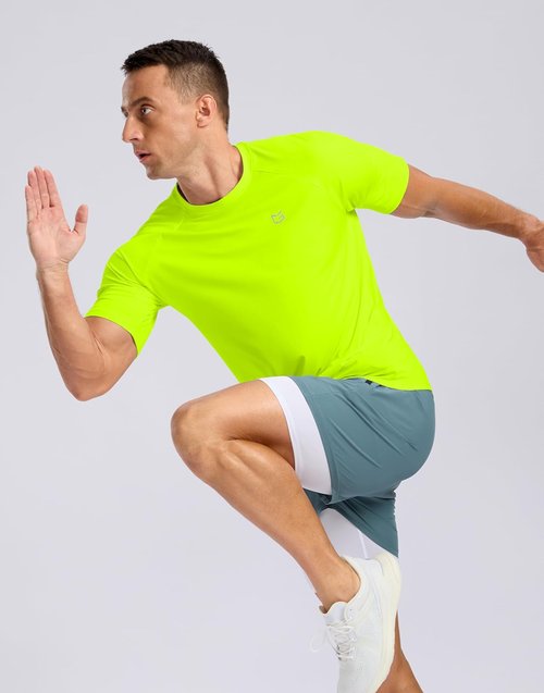 G Gradual Men's Athletic Workout T-Shirts - Moisture-Wicking Short Sleeve Performance Tee for Gym & Tennis