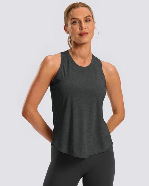 G Gradual Women's Racerback Yoga Tank Top - Loose Fit Athletic Sleeveless Gym Shirt