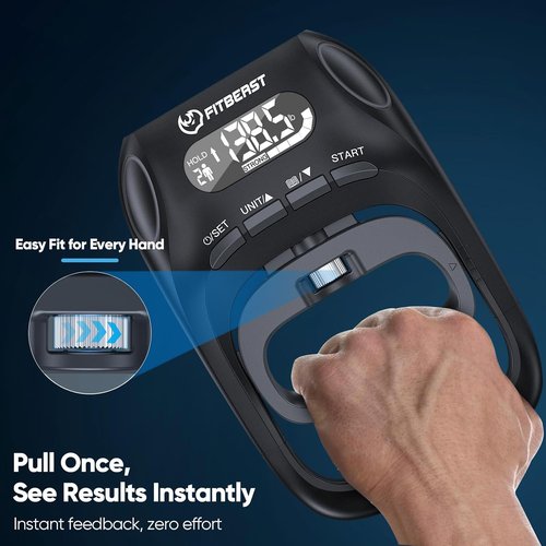FitBeast Grip Strength Tester Set - Hand Strengthening Tools for Progress Tracking & Recovery (3-in-1 Kit)