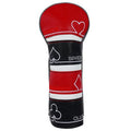 Craftsman Golf Poker Spade Hearts Diamonds Club Black and Red Fairway Wood Headcover Cover Travel Protector
