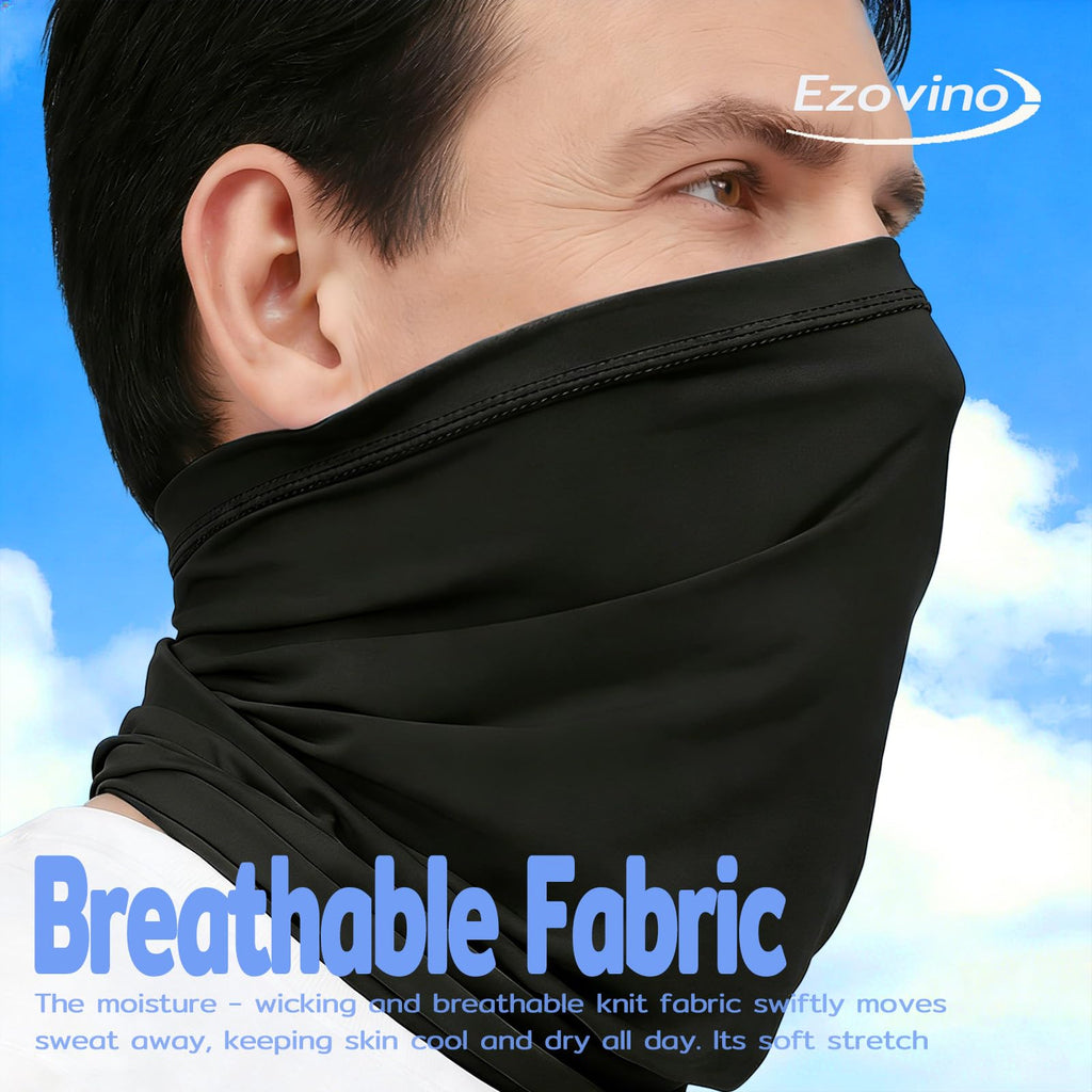 Ezovino Neck Gaiter Face Mask,Sun Cooling Scarf,Balaclava Bandana Cover for Men Women