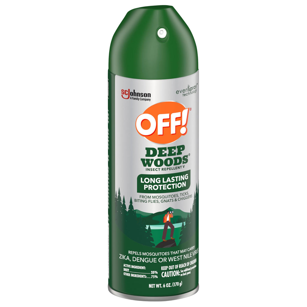 OFF! Deep Woods Insect Repellent Spray with 25 Percent DEET Provides up to 8 Hours of Mosquito Protection 6 Ounce (Pack of 12)