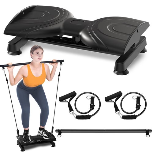 KESHWELL Waist Twist Machine Exercise,Ab Twist Board For Weight Loss&Waist Slim,Ab Machine with Resistance Band,Noiseless Waist Trainer For Women & Men, 330 Lbs Capacity Workout Equipment For Home.Black