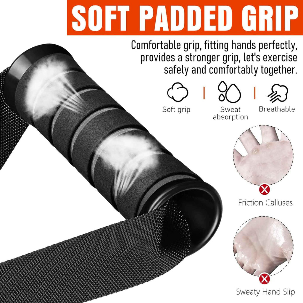 Skiennix Heavy Duty Exercise Handles - Durable Gym Cable Attachments for Resistance Bands & Machines