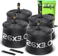 Skiennix Fat Tire Bike Inner Tubes - 20/26" x 3.0/3.5 with 32mm AV Schrader Valve & Tire Levers