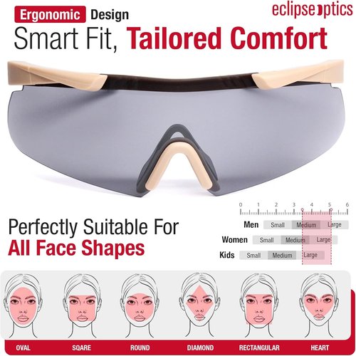 Eclipse Optics Shooting Glasses - Anti-Fog, Scratch Resistant Safety Glasses with UV Protection