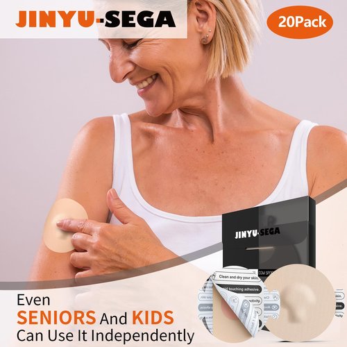 Sensor Patches for Guardian 4,Libre 3 & Lingo, G7 & Stelo, 30pcs Easy-Peel Pre Cut Backing Adhesive Patches,Waterproof and Breathable Overpatches,No Glue in Center for 14+ Days (Nude)