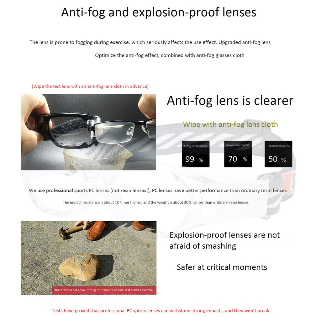 SooGree Kids Sport Goggles Basketball Football Safety Goggles Glasses Boys Safety Eyewear Anti Shock Collision Glasses Frame 7-14 (Transparent)