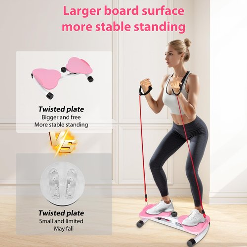 waist twister，waist twisting machine ab twister board with 300 lbs Weight Capacity, Noiseless Fitness Tool Foot Massage, and Core Workout for Belly Fat Loss Anti-Slip Home Gym Equipment for Women Men