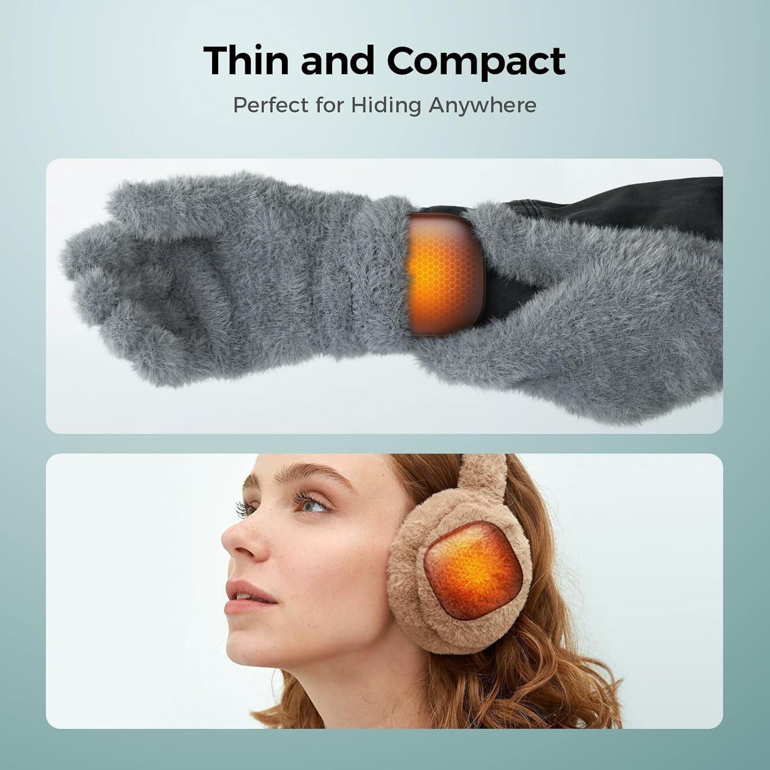Okayice Magnetic Hand Warmers - Rechargeable Ultra Slim Electric Warmers | 3 Levels Smart Heating, Portable & Pocket-Sized