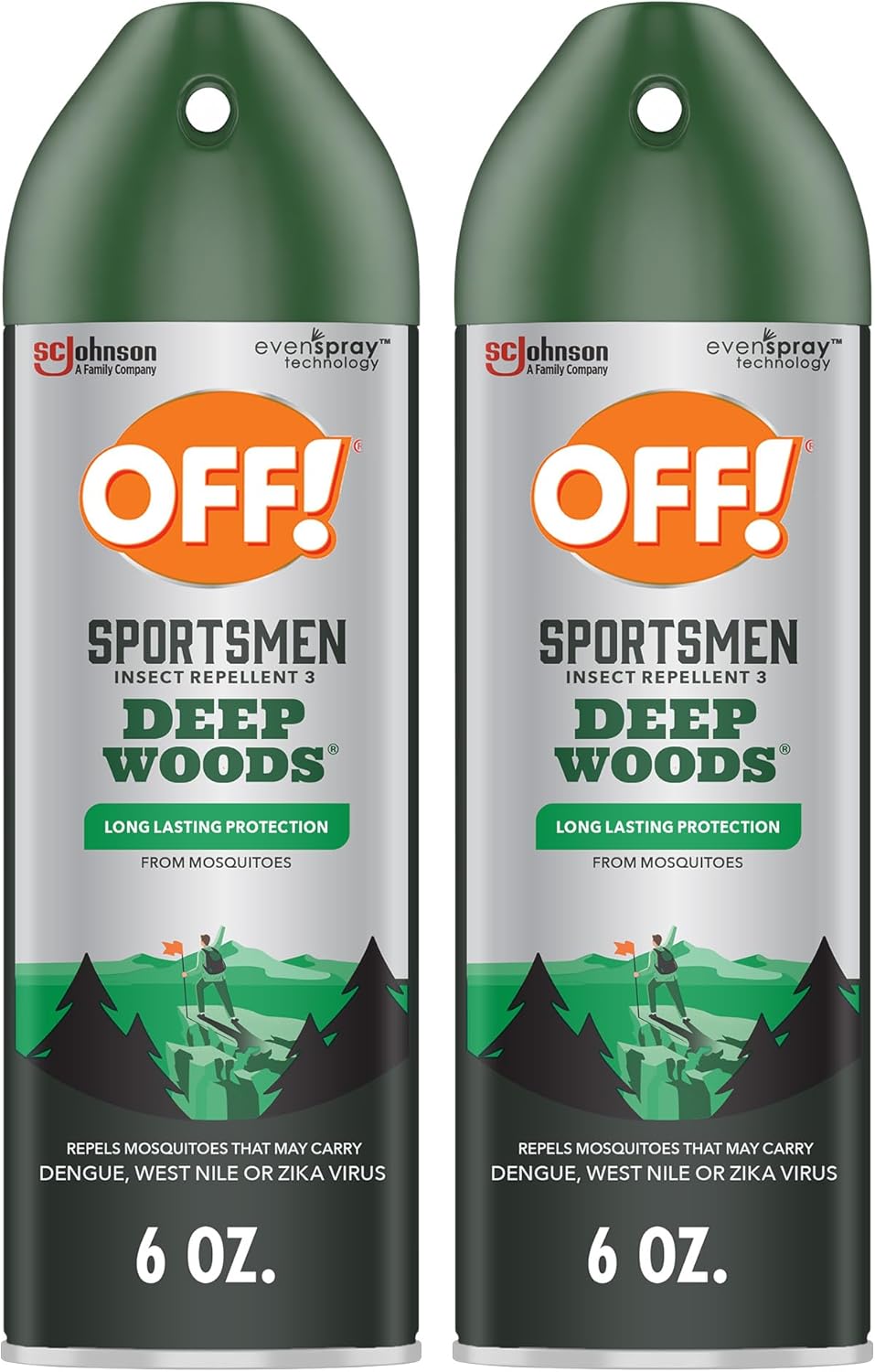 OFF! Deep Woods Insect Repellent Spray - 6 Oz | Ideal for Hunting, Camping & Fishing (Pack of 2)