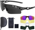 Skiennix Shooting Glasses - Anti-Fog Safety Eyewear with 5 Interchangeable Lenses & Case