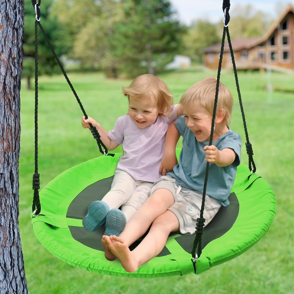 Trekassy 40-Inch 700lb Saucer Tree Swing - Waterproof 900D Oxford Fabric, Steel Frame & Adjustable Ropes