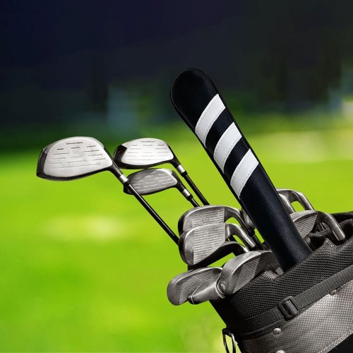 Yiju Golf Alignment Stick Cover Protective Case Scratch Resistant Golf Rod Protector for Aiming Exercise, Outdoor Golf Accessories, Black