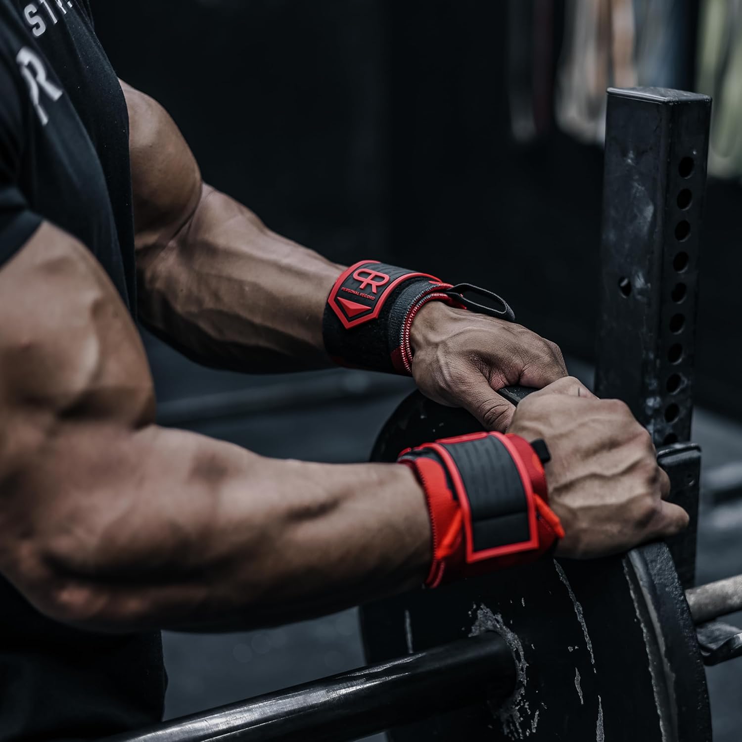 PR Personal Record Heavy Duty Wrist Wraps - Enhanced Elasticity & Reinforced Stitching | Extra Wide Strap