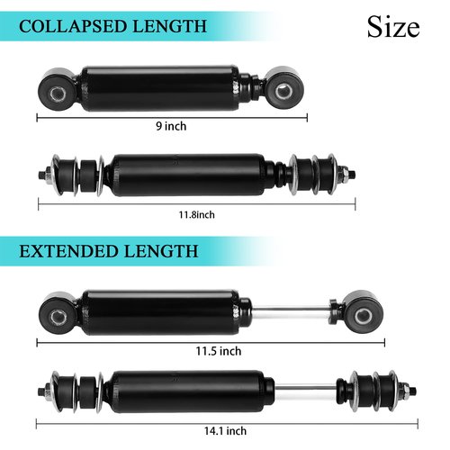10L0L Golf Cart Front Rear Shock Absorber Set Heavy Duty Shock Absorber Fits Club Car DS 1988-up, Precedent 2004-up Gas or Electric, Replaces OEM# 1014235 1015813 1010991 1012183 1014236 1013164