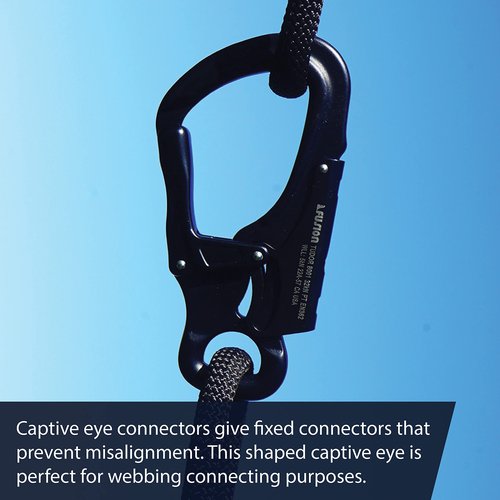 Snap Auto Locking Carabiner 32KN - Fusion Climb® Tudor - Professional Rock Climbing Carabiner - Heavy Duty Steel Clip - Snap Locking Carabiner for Climbing, Rappelling, D Shaped - UIAA ANSI Compliant
