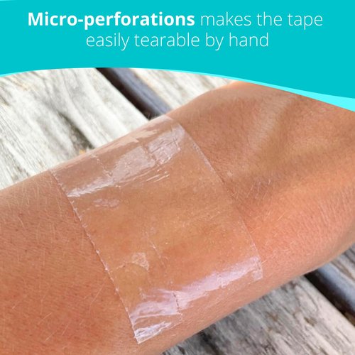 TapeChoice Silicone Tape for Skin Medical Silicone Tape Silicone Skin Tape Soft Silicone Tape Hypoallergenic Tape for Sensitive Skin Pain-Free Removal Tape Secures Dressing 1” 2" Wide (5.0ydx2.0in)