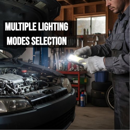 CIMANTIC Rechargeable Magnetic Work Light, 1000 Lumens, 7 Light Modes, COB Task Lamp LED Inspection Lamp & LED Flashlight with Foldable Hook, Hands-Free Use, Water Resistant