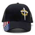 Christian Gifts for Men Women Jesus Cross Faith Adjustable Baseball Cap Religious Gifts for Thanksgiving Christmas 3D Embroidered Cross (US, Alpha, One Size, Black)