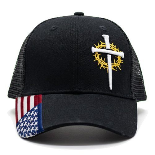 Christian Gifts for Men Women Jesus Cross Faith Adjustable Baseball Cap Religious Gifts for Thanksgiving Christmas 3D Embroidered Cross (US, Alpha, One Size, Black)