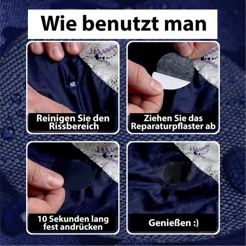 aZengear Down Jacket Repair Patches Kit - 33 Waterproof Self-Adhesive Patches in Black, Clear & Navy for Coats & Gear