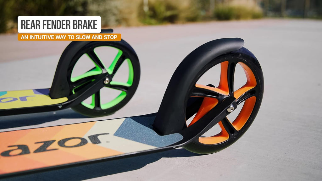 Razor A5 Lux Kick Scooter - Durable 8" Urethane Wheels, Stylish Anodized Finish for Kids 8+