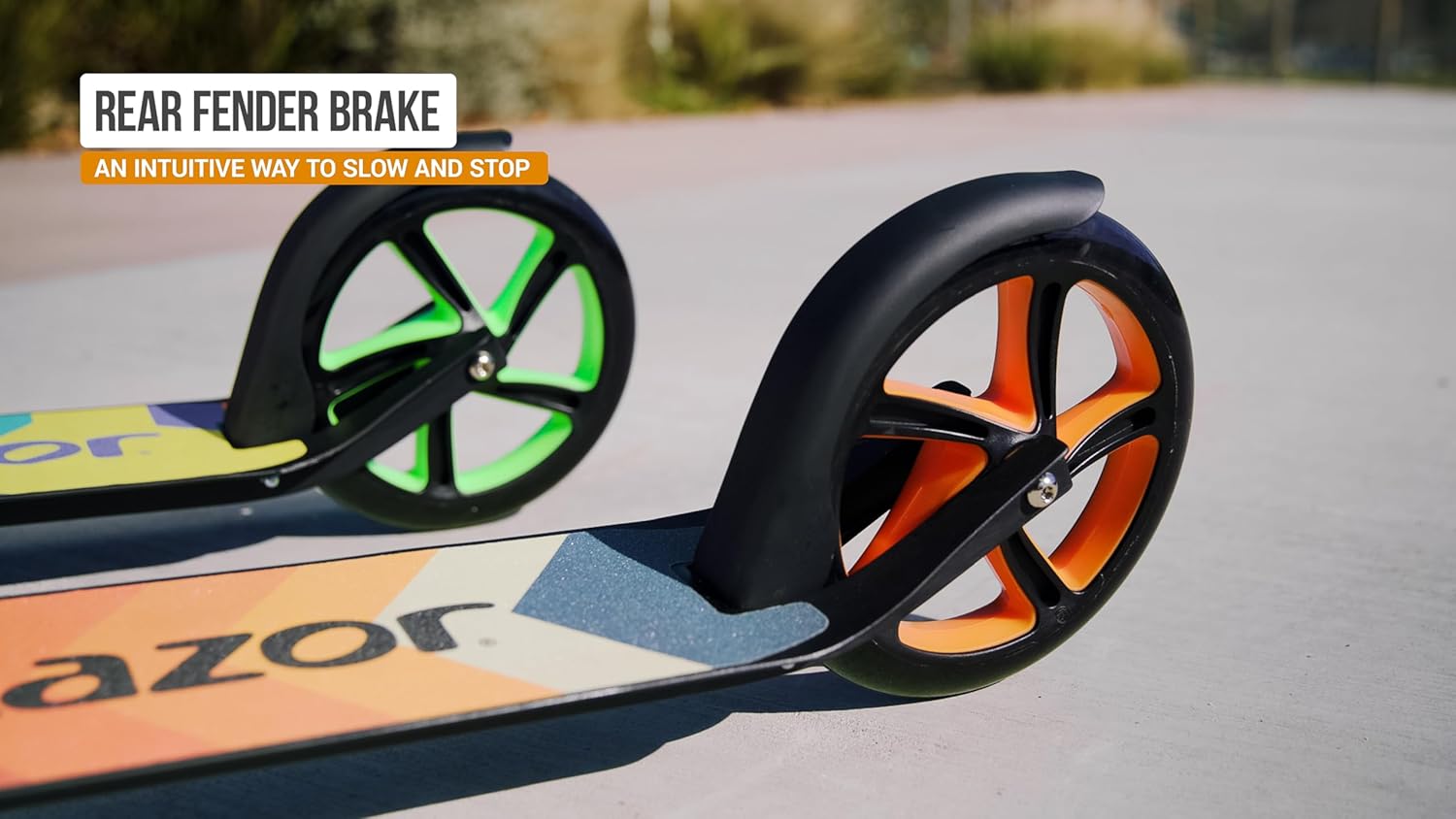 Razor A5 Lux Kick Scooter - Durable 8" Urethane Wheels, Stylish Anodized Finish for Kids 8+