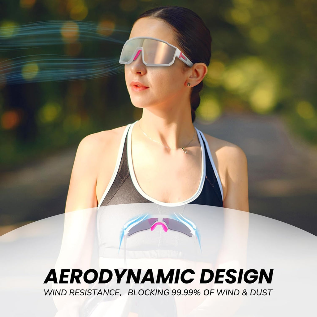 Polarized Running Sunglasses - UV400 Protection with Adjustable Nose Pad | Ideal for Cycling, Hiking, Beach Volleyball