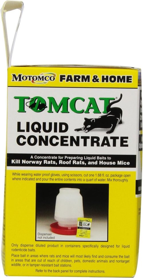 MOTOMCO Tomcat Mouse & Rat Liquid Bait - Concentrated Formula, 1.68 Oz | 8 Pack