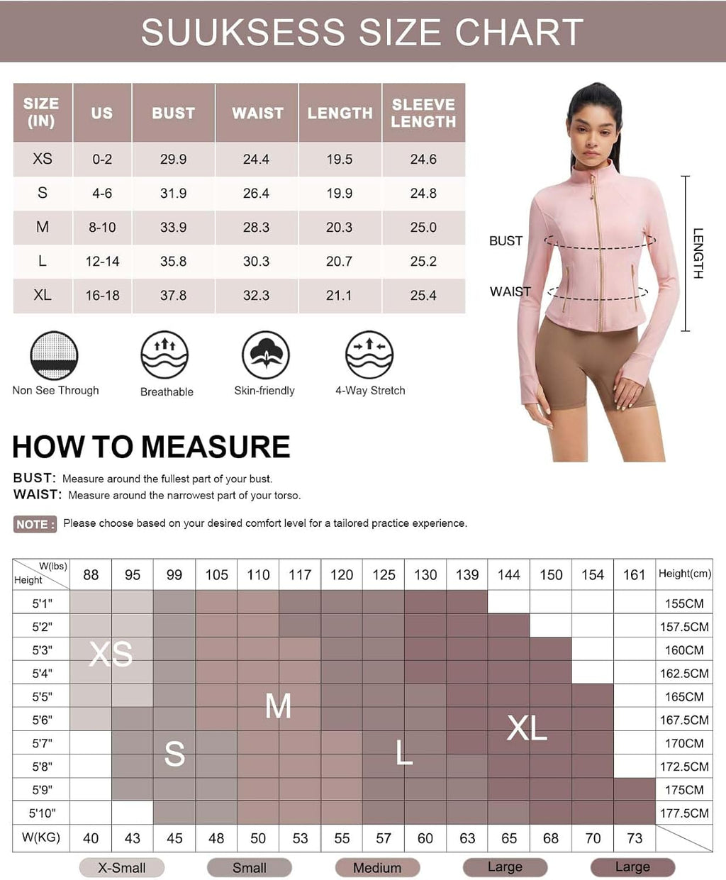 SUUKSESS Women's Golden Full Zip Workout Jacket - Lightweight Cropped Athletic Yoga Top