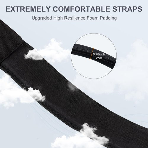 LZFAN Bag Shoulder Strap, Single Padded Adjustable Straps Universal Replacement(All in Black)