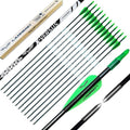 Lanneret Archery Practice Target Arrows - 26/28 Inch Fiberglass Arrows for Kids & Beginners (Pack of 12)