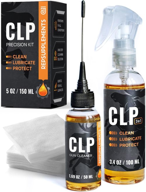 Gun Cleaner and Lubricant Kit - 3-in-1 Protectant with 5 Oz Spray & 50 Pcs Cleaning Patches