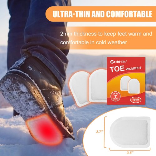 Foot Warmers for Feet, Feet Warmers for Women Men, Toe Warmers for Feet, Insole Foot Warmer Disposable, Ultra Thin, Air Activated, 20 Pair