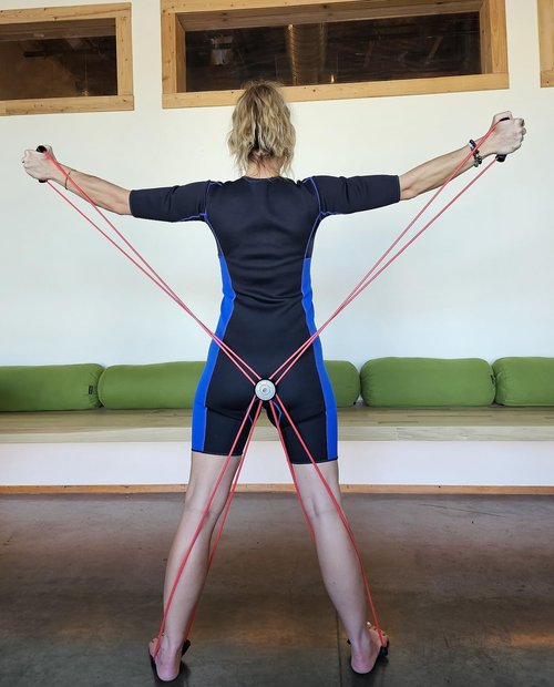 SISYAMA Core Cross Workout Pilates Reformer Exercise Resistance Cords Loop Tube Bands