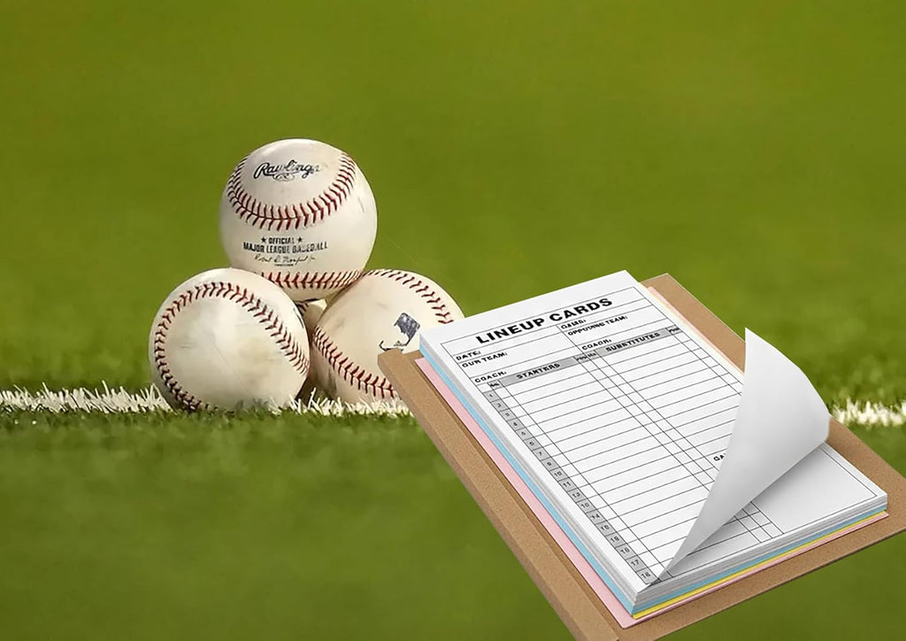 Scorebook Pro | Baseball & Softball Carbonless Lineup Card Book - 4.5x8 in, 100 Sheets, 18 Player Roster