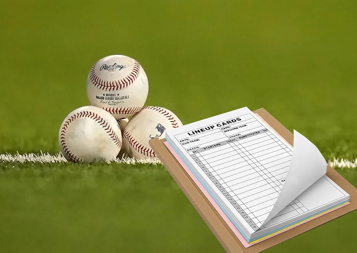 Scorebook Pro | Baseball & Softball Carbonless Lineup Card Book - 4.5x8 in, 100 Sheets, 18 Player Roster